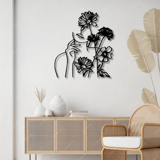 Woman Face And Flower