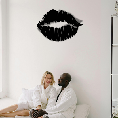 لوحة فنية جدارية عن القبلة