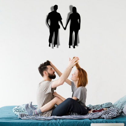 لوحة فنية معدنية محببة على الحائط